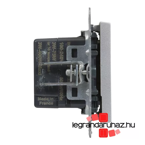 Legrand Suno nyomógombos fényerőszabályzó, 2 vezetékes alumínium, Legrand 721378