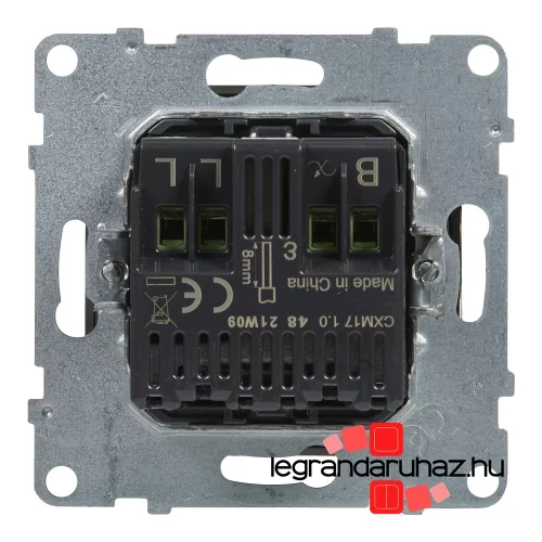 Legrand Suno forgatógombos fényerőszabályzó, 2 vezetékes alumínium, Legrand 721379