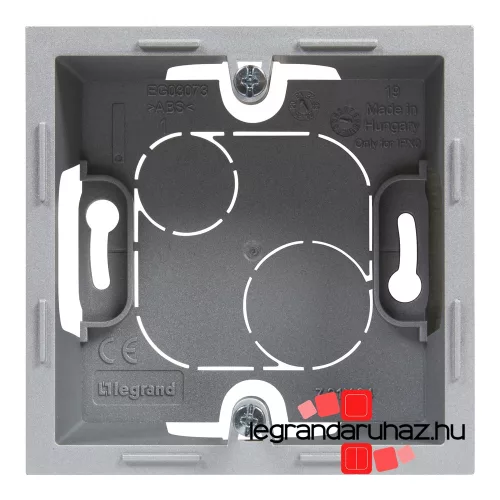 Legrand Suno kiemelődoboz, egyes alumínium, Legrand 721394