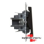 Legrand Suno egypólusú kapcsoló 10 AX fekete, Legrand 721401