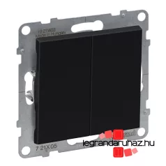   Legrand Suno csillárkapcsoló 10 AX fekete, IP44, Legrand 721405IP44