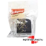 Legrand Suno egypólusú nyomó jelzőfénnyel, átlátszó címketartóval, 3 különböző betétlappal fekete, Legrand 721410