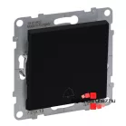   Legrand Suno egypólusú nyomó csengőjellel fekete, Legrand 721413