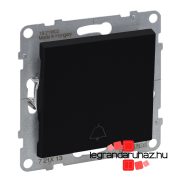   Legrand Suno egypólusú nyomó csengőjellel fekete, IP44, Legrand 721413IP44