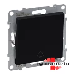   Legrand Suno egypólusú nyomó csengőjellel fekete, IP44, Legrand 721413IP44