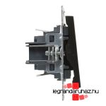 Legrand Suno egypólusú nyomó csengőjellel fekete, Legrand 721413