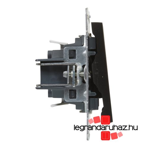 Legrand Suno egypólusú nyomó csengőjellel fekete, Legrand 721413