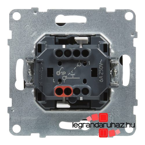 Legrand Suno egypólusú nyomó csengőjellel fekete, Legrand 721413