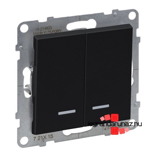 Legrand Suno csillárkapcsoló jelzőfénnyel 10 AX fekete, Legrand 721415