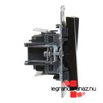 Legrand Suno kettős váltóérintkezős nyomó fekete, Legrand 721417