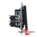 Legrand Suno kettős váltókapcsoló jelzőfénnyel 10 AX fekete, Legrand 721418