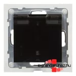 Legrand Suno 2P+F csatlakozóaljzat biztonsági zsaluval, csapófedéllel, IP44 fekete, Legrand 721423