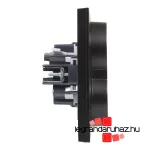 Legrand Suno 2x2P+F csatlakozóaljzat biztonsági zsaluval, egybeépített burkolattal, rugós fekete, Legrand 721426