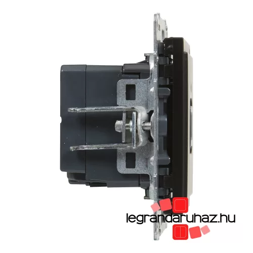 Legrand Suno kettős USB-C + USB-C csatlakozóaljzat 3A–15W, fekete, Legrand 721431