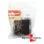 Legrand Suno vakfedél Program Mosaic adapterrel, fekete, Legrand 721443