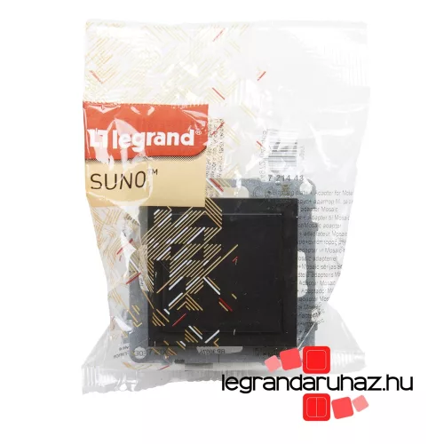 Legrand Suno vakfedél Program Mosaic adapterrel, fekete, Legrand 721443