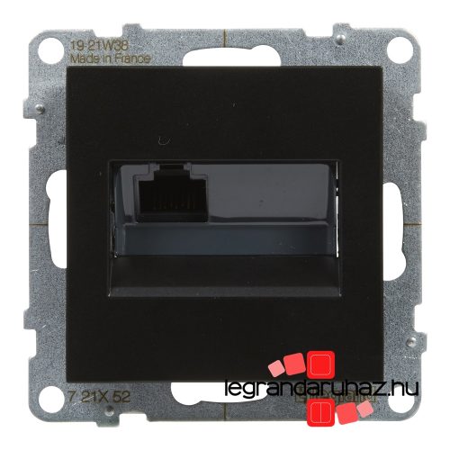 Legrand Suno 1xRJ45 Cat. 6 UTP csatlakozóaljzat fekete, Legrand 721452