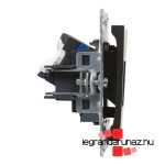 Legrand Suno 2xRJ45 Cat. 6 UTP csatlakozóaljzat fekete, Legrand 721453