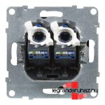 Legrand Suno 2xRJ45 Cat. 6 UTP csatlakozóaljzat fekete, Legrand 721453