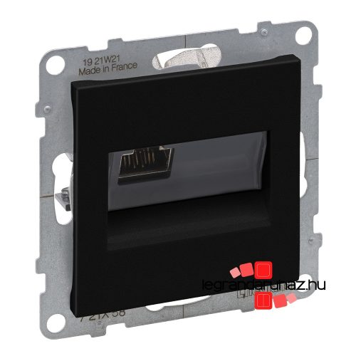 Legrand Suno 1xRJ45 Cat. 6A STP csatlakozóaljzat fekete, Legrand 721458