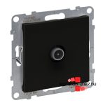 Legrand Suno TV aljzat, csillagpontos, 1,5 dB fekete, Legrand 721464