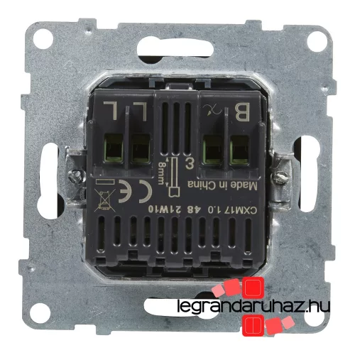 Legrand Suno forgatógombos fényerőszabályzó, 2 vezetékes fekete, Legrand 721479