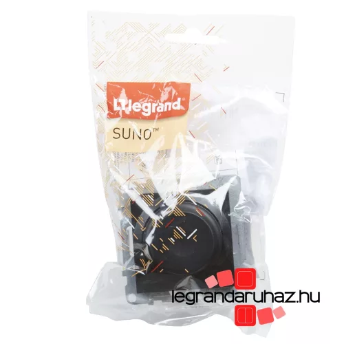 Legrand Suno forgatógombos fényerőszabályzó, 2 vezetékes fekete, Legrand 721479