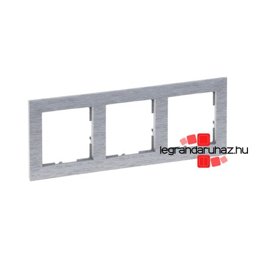 Legrand Suno hármas keret csiszolt alumínium, Legrand 721563