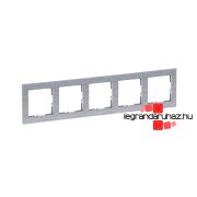   Legrand Suno ötös keret csiszolt alumínium, Legrand 721565