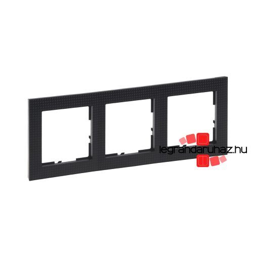 Legrand Suno hármas keret fekete mintás, Legrand 721573