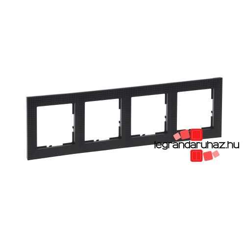 Legrand Suno négyes keret fekete mintás, Legrand 721574