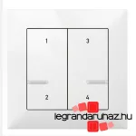 Legrand Suno Netatmo intelligens szcenárió kapcsoló - 4 funkciós, egyedileg programozható, fehér, Legrand 722175