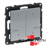 Legrand Suno Netatmo intelligens szcenárió kapcsoló - 4 funkciós, egyedileg programozható, alumínium, Legrand 722375