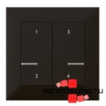 Legrand Suno Netatmo intelligens szcenárió kapcsoló - 4 funkciós, egyedileg programozható, fekete, Legrand 722475