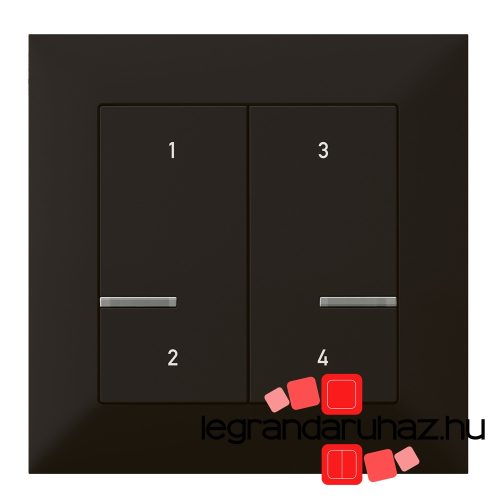 Legrand Suno Netatmo intelligens szcenárió kapcsoló - 4 funkciós, egyedileg programozható, fekete, Legrand 722475
