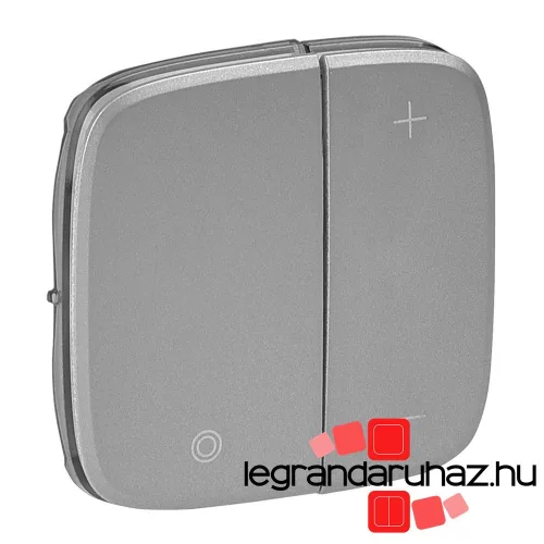 Legrand Valena Allure Nyomógombos fényerőszabályzó burkolat, Alumínium, Legrand 752087