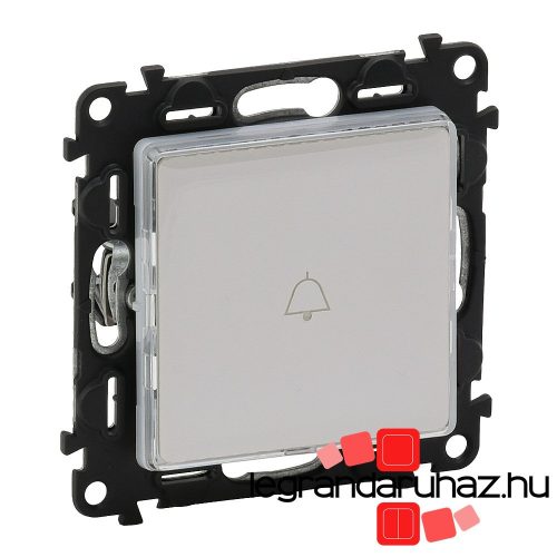 Legrand Valena Life váltóérintkezős nyomó jelzőfénnyel, átlátszó címketartóval, 4 színű betétlappal elefántcsont, Legrand 752114