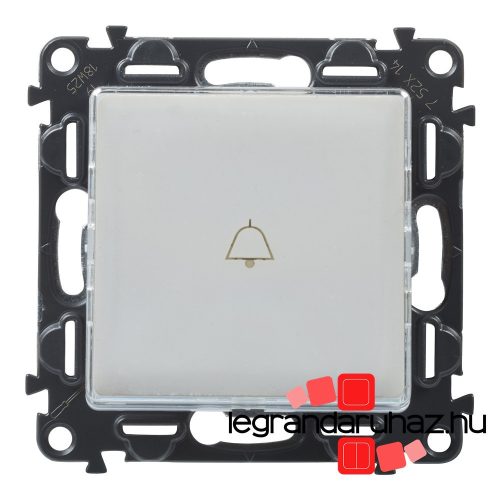 Legrand Valena Life váltóérintkezős nyomó jelzőfénnyel, átlátszó címketartóval, 4 színű betétlappal elefántcsont, Legrand 752114