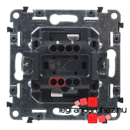 Legrand Valena Life váltóérintkezős nyomó jelzőfénnyel, átlátszó címketartóval, 4 színű betétlappal elefántcsont, Legrand 752114