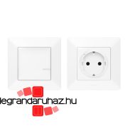   Legrand Valena Life Netatmo párosított szett vezérelhető csatlakozó aljzat - 1 intelligens csatlakozóaljzat + 1 vezeték nélküli kapcsoló fehér, Legrand 752154