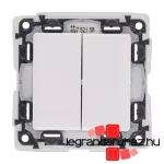 Legrand Valena Life kettős váltókapcsoló IP44 fehér, Legrand 752158