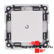   Legrand Valena Life váltókapcsoló jelzőfénnyel, IP44 fehér, Legrand 752167
