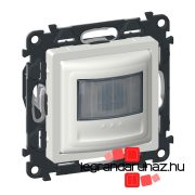   Legrand Valena Life mozgásérzékelős (PIR) kapcsoló, 2-150 W (LED max. 100 W), 2 vezetékes, beépített nyomóval, fehér, Legrand 752172A