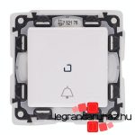 Legrand Valena Life váltóérintkezős nyomó csengőjellel, jelzőfénnyel, IP44 fehér, Legrand 752176