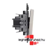 Legrand Valena Life váltóérintkezős nyomó csengőjellel, jelzőfénnyel elefántcsont, Legrand 752216