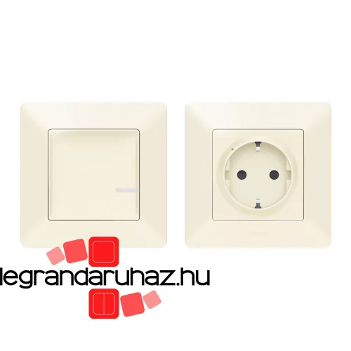 Legrand Valena Life Netatmo párosított szett vezérelhető csatlakozó aljzat - 1 intelligens csatlakozóaljzat + 1 vezeték nélküli kapcsoló elefántcsont, Legrand 752254
