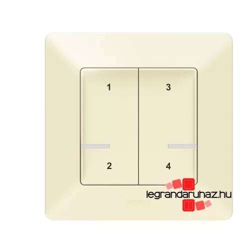 Legrand Valena Life Netatmo intelligens szcenárió kapcsoló - 4 funkciós,  egyedileg programozható elefántcsont, Legrand 752268
