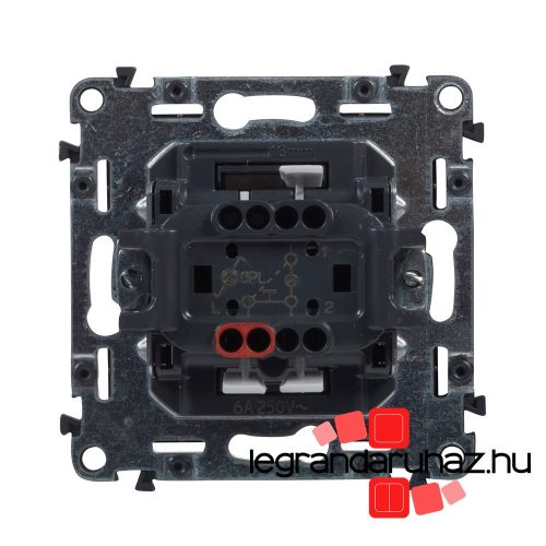 Legrand Valena Life váltóérintkezős nyomó, jelzőfénnyel alumínium, Legrand 752312