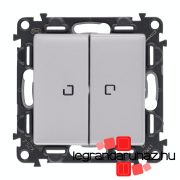   Legrand Valena Life csillárkapcsoló jelzőfénnyel 10 AX alumínium, Legrand 752328