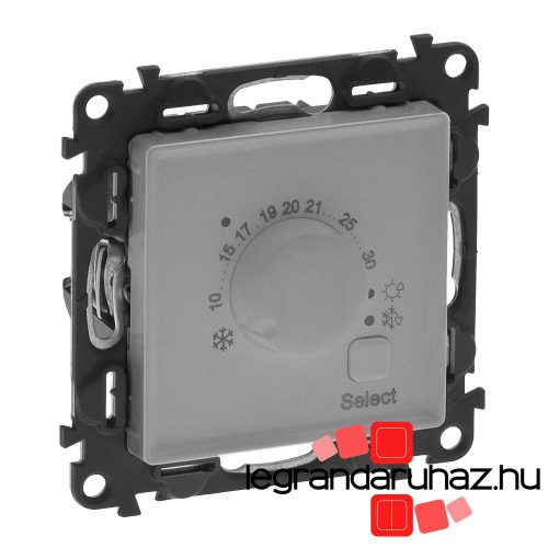 Legrand Valena Life elektronikus szobatermosztát alumínium, Legrand 752333